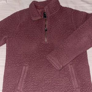 Abercrombie & Fitch Sherpa half zip sweater